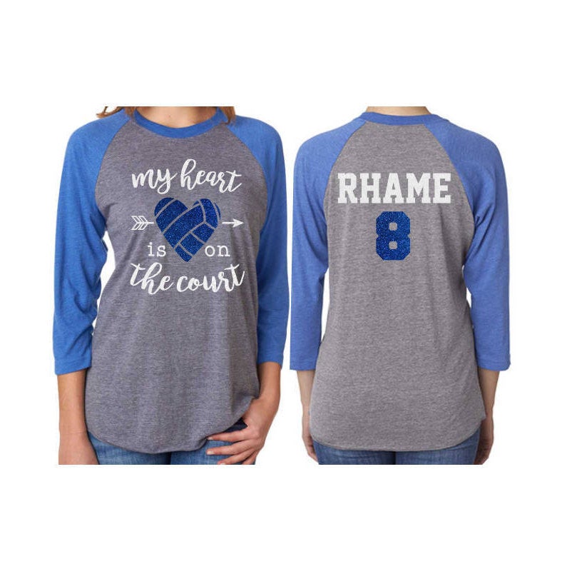 Customized Glitter Baseball Shirt, Personalized Team Uniforms with Name & Number, V-Neck Cotton Raglan Sleeve