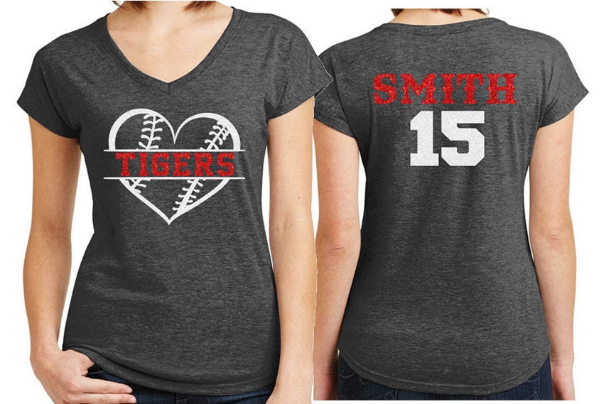 Glitter Baseball Shirt | Baseball Shirts | Baseball Mom | Custom Baseball  Shirts | Customize Colors