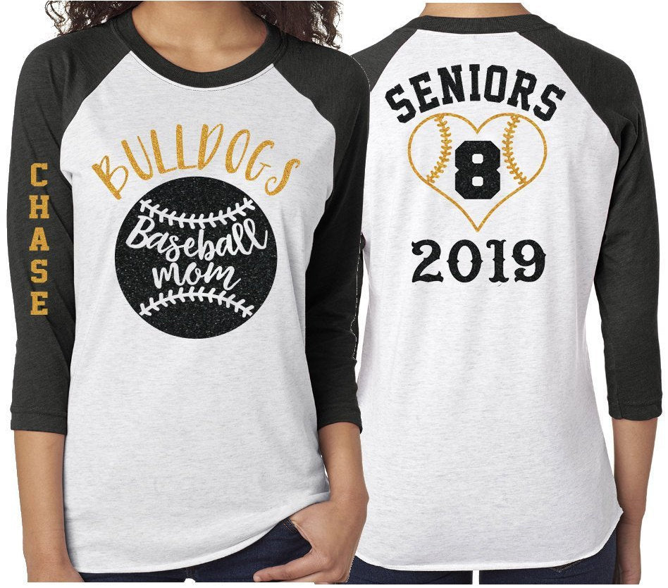 Customized Glitter Baseball Shirt, Their Biggest Fan Baseball Shirts,  Custom Baseball Mom Shirt With…See more Customized Glitter Baseball Shirt,  Their