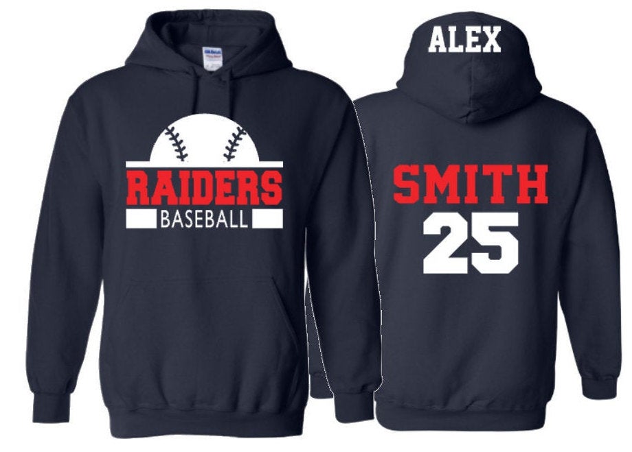 Baseball Hoodie, Customize with your Team & Colors