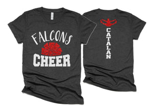 Glitter Cheer Mom Shirt | Cheer Shirt | Cheer Bling | Cheer Spirit Wear | Short Sleeve |Bella Canvas Tshirt |  Customize Your Team & Colors