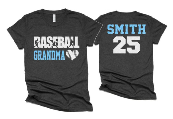 Personalized Baseball Grandma Shirt Grandma Shirt Baseball Lovers