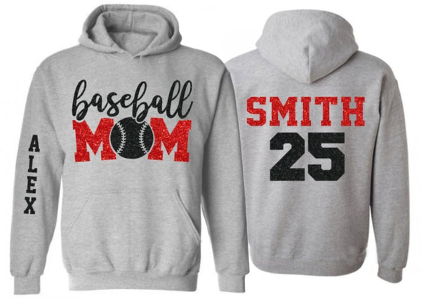 Glitter Baseball Hoodie, It's Baseball Y'all