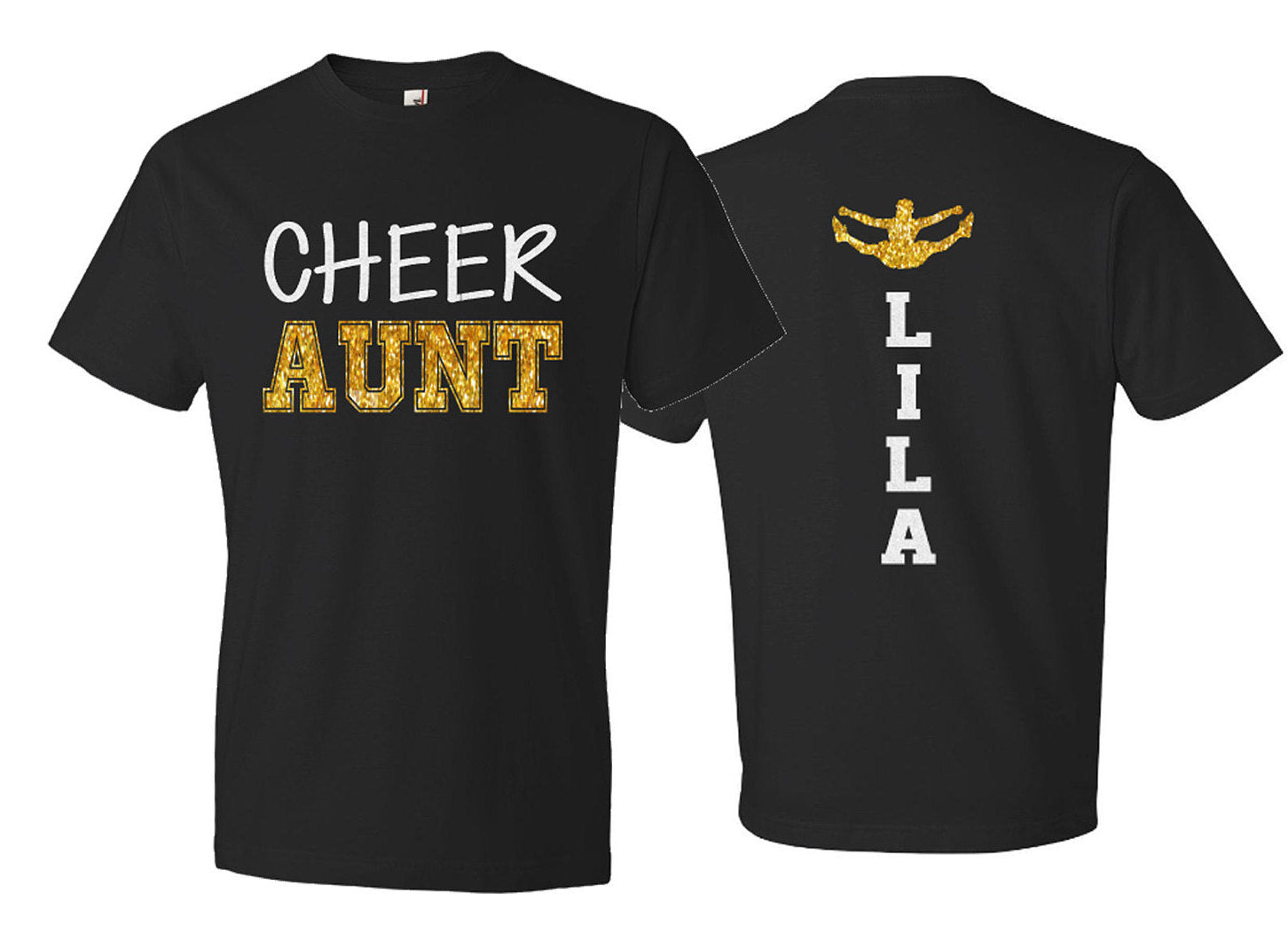 Glitter Cheer Aunt Tshirt Cheer Bling Cheer Spirit Wear