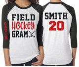 Glitter Hockey Mom shirt | I Love My Hockey Player | Hockey Bling | Hockey Spirit Wear | Customize  Colors